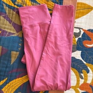 High-Waist Pink Mono B Leggings, small